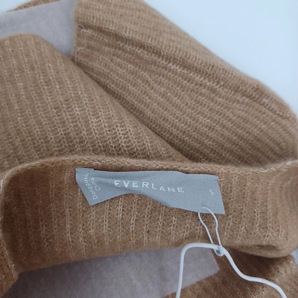 Everlane The Cozy Stretch Crop Tank Size S Women In Caramel  Wool Blend Preppy